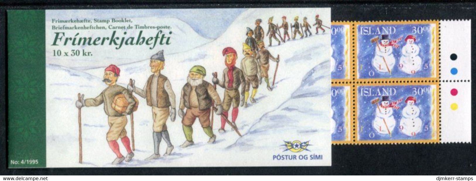 ICELAND  1995 Christmas Booklet MNH / **.  Michel 838 MH - Markenheftchen