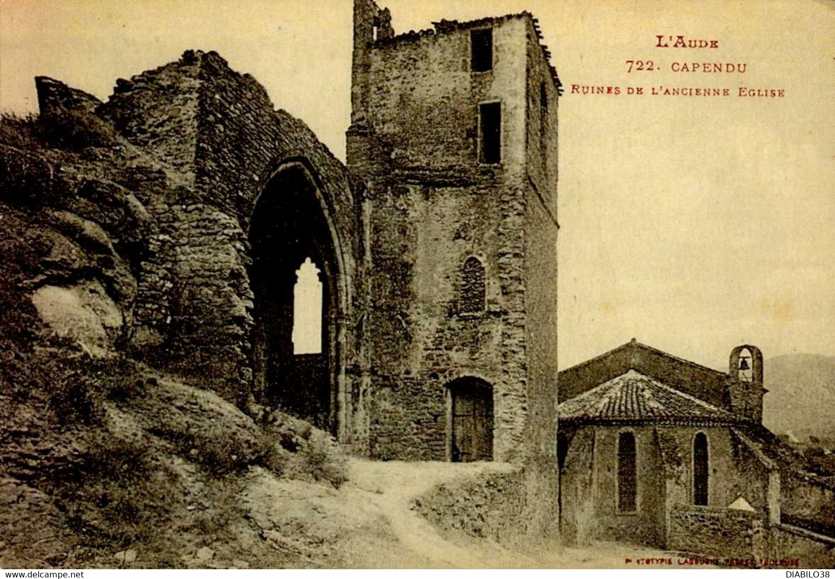 CAPENDU   ( AUDE )       RUINES DE L ' ANCIENNE EGLISE - Capendu