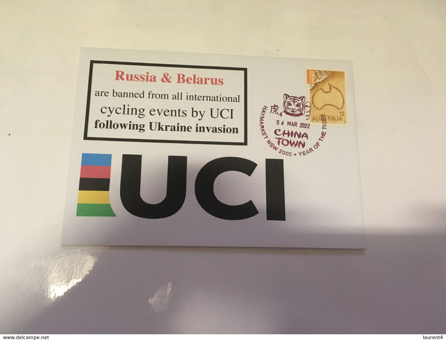 (3 G 9) Following Invasion Of Ukraine By Russia, Russia Is Banned From All Cycling Event By UCI - Ohne Zuordnung