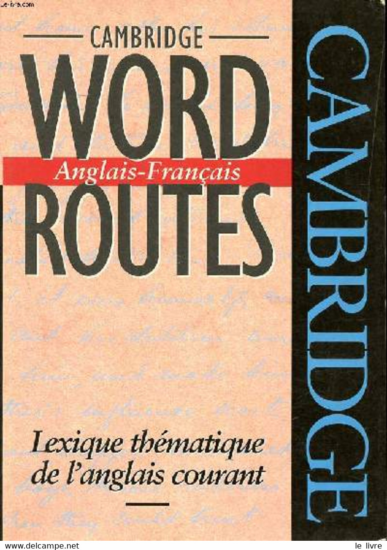 Words Routes Anglais-français Lexique Thématique De L'anglais Courant - Collectif - 1994 - Dictionnaires, Thésaurus