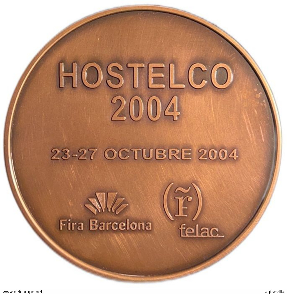 ESPAÑA. MEDALLA CONMEMORATIVA DE HOSTELCO. 2.004. BRONCE. ESPAGNE. SPAIN MEDAL - Professionnels/De Société
