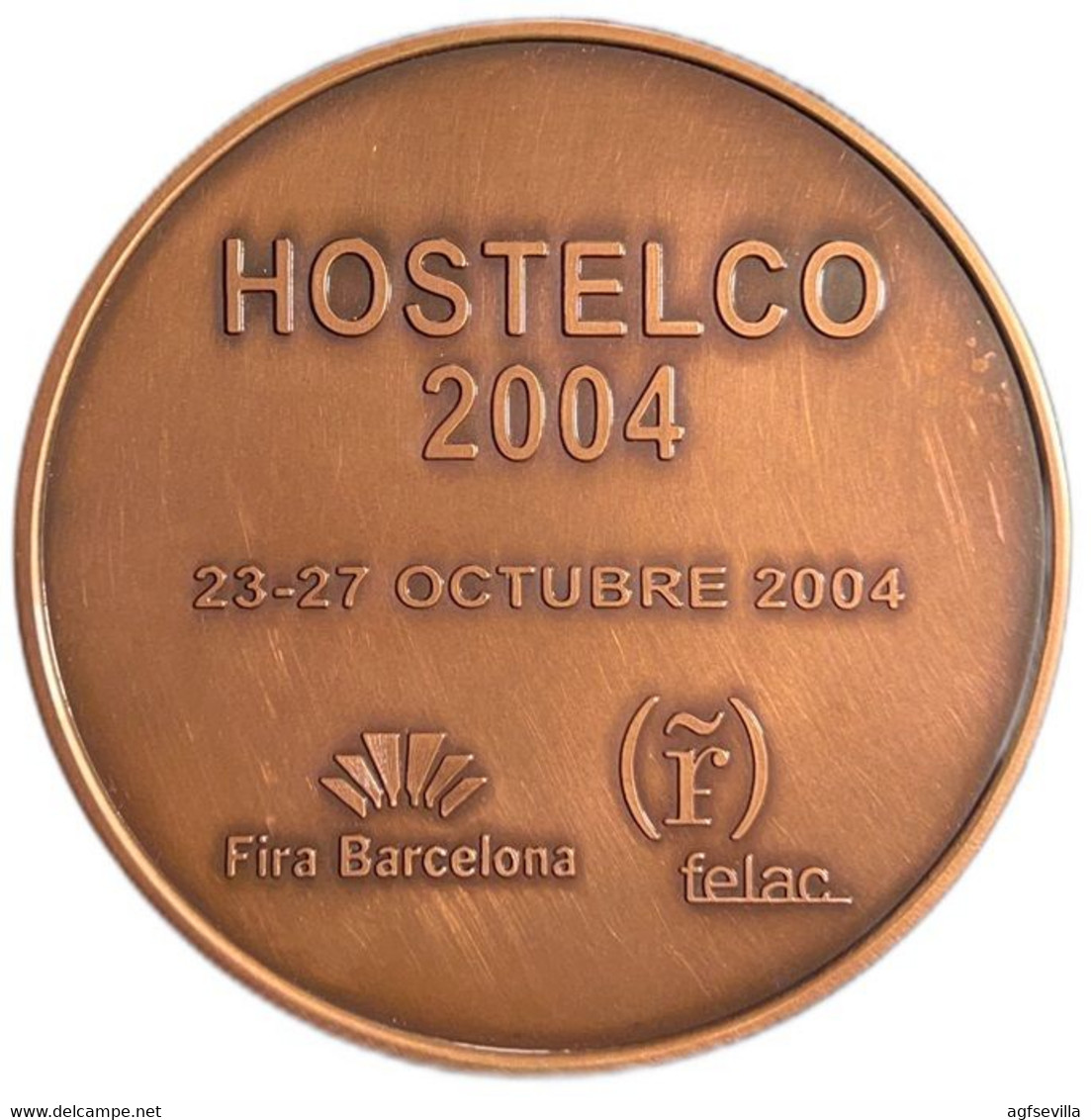 ESPAÑA. MEDALLA CONMEMORATIVA DE HOSTELCO. 2.004. BRONCE. ESPAGNE. SPAIN MEDAL - Professionali/Di Società