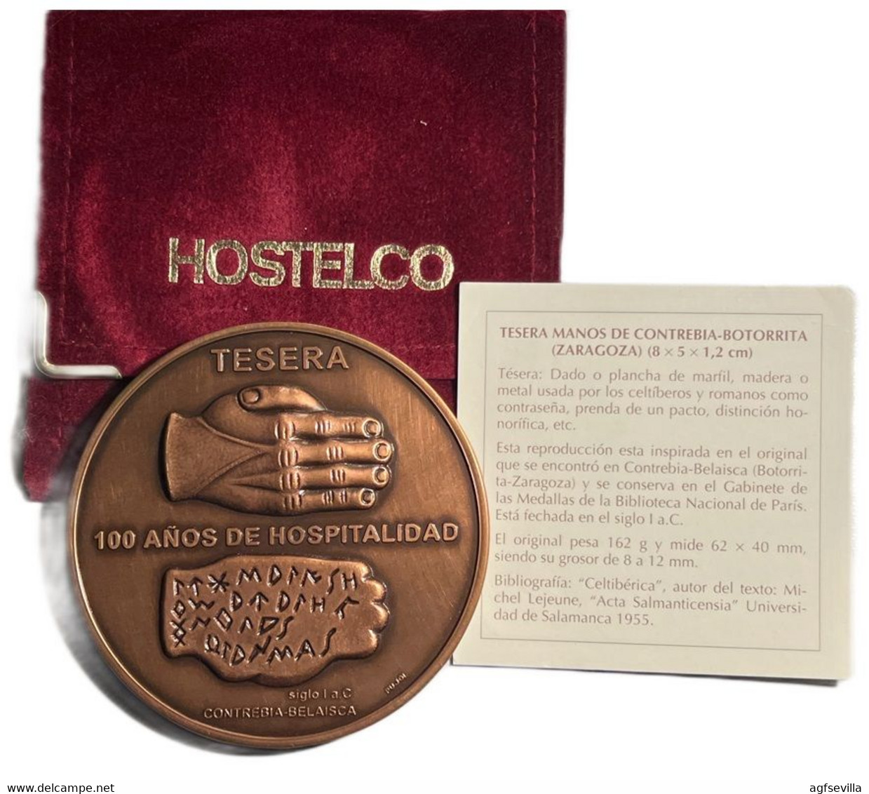 ESPAÑA. MEDALLA CONMEMORATIVA DE HOSTELCO. 2.004. BRONCE. ESPAGNE. SPAIN MEDAL - Professionals/Firms