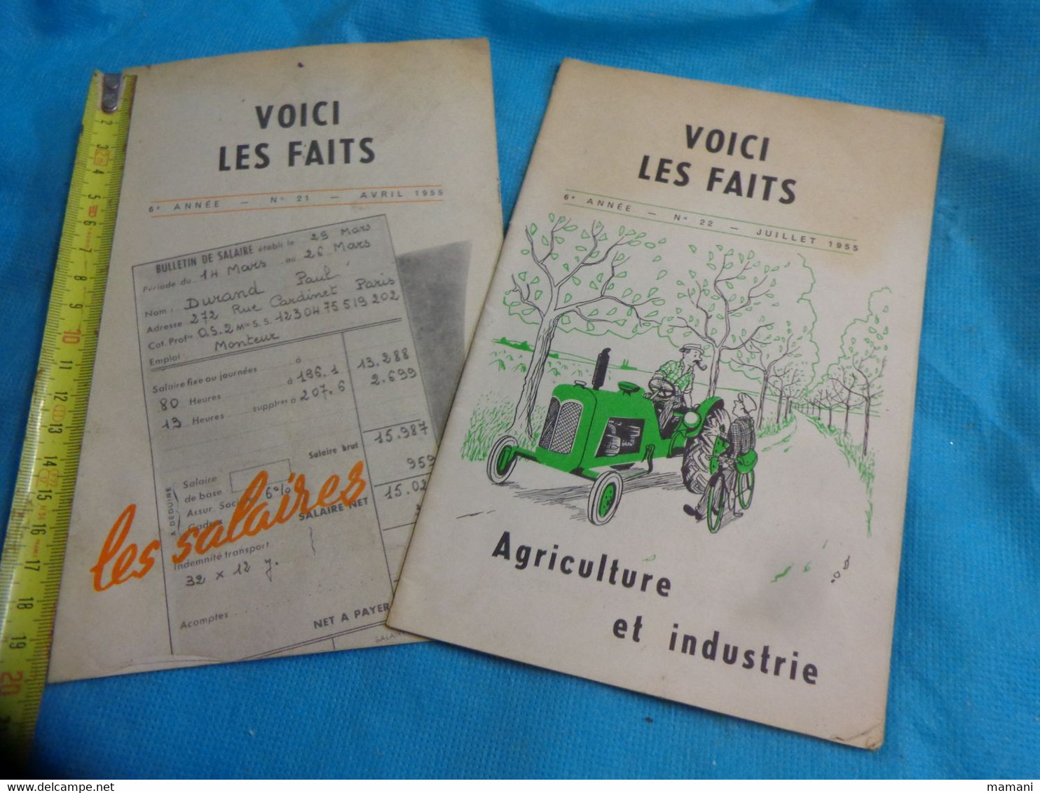 Lot De 2 Revues  Agricole -voici Les Faits- Avril Et Juillet 1955 - Autres & Non Classés