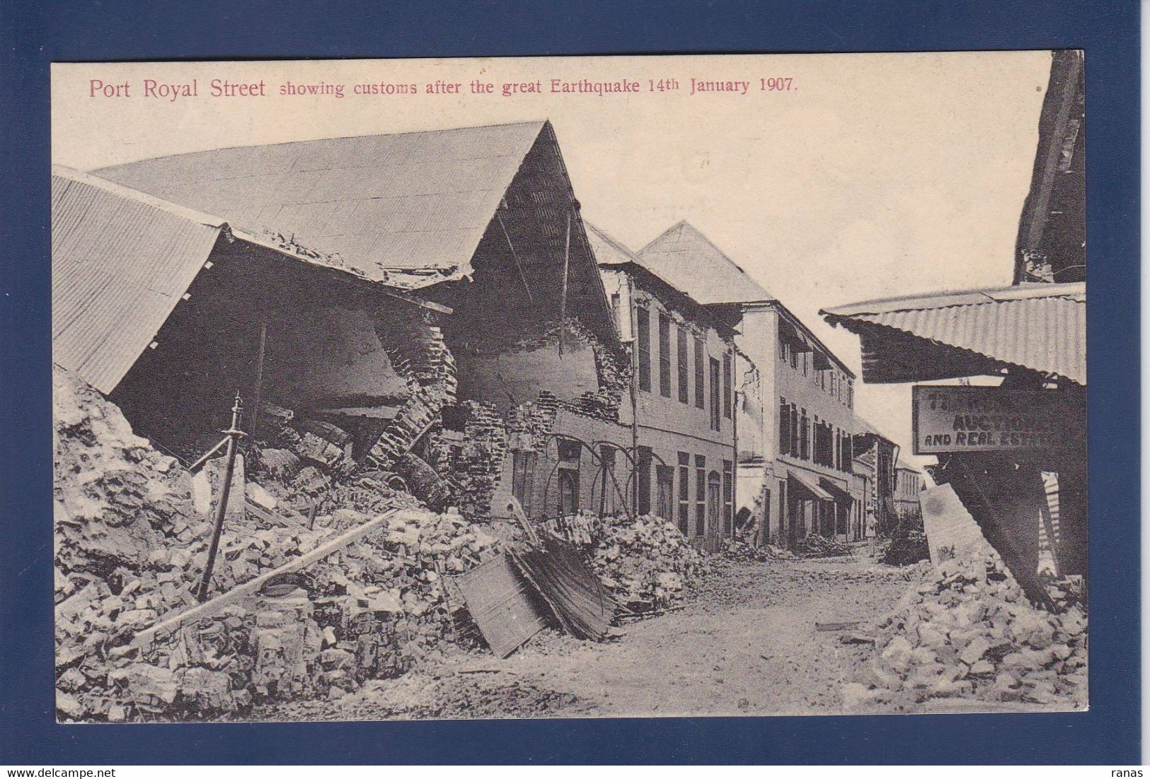 CPA Jamaïque Antilles Catastrophe Non Circulé Port Royal Street 1907 - Jamaïque