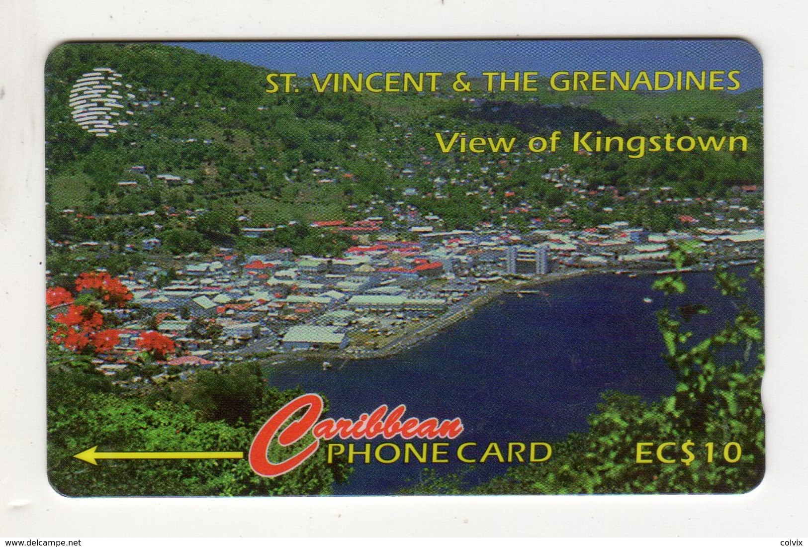 SAINT VINCENT ET GRENADINES REF MV CARDS STV-52B EC $10 52CSVB Date 1996 VIEW Of KINGSTOWN - San Vicente Y Las Granadinas