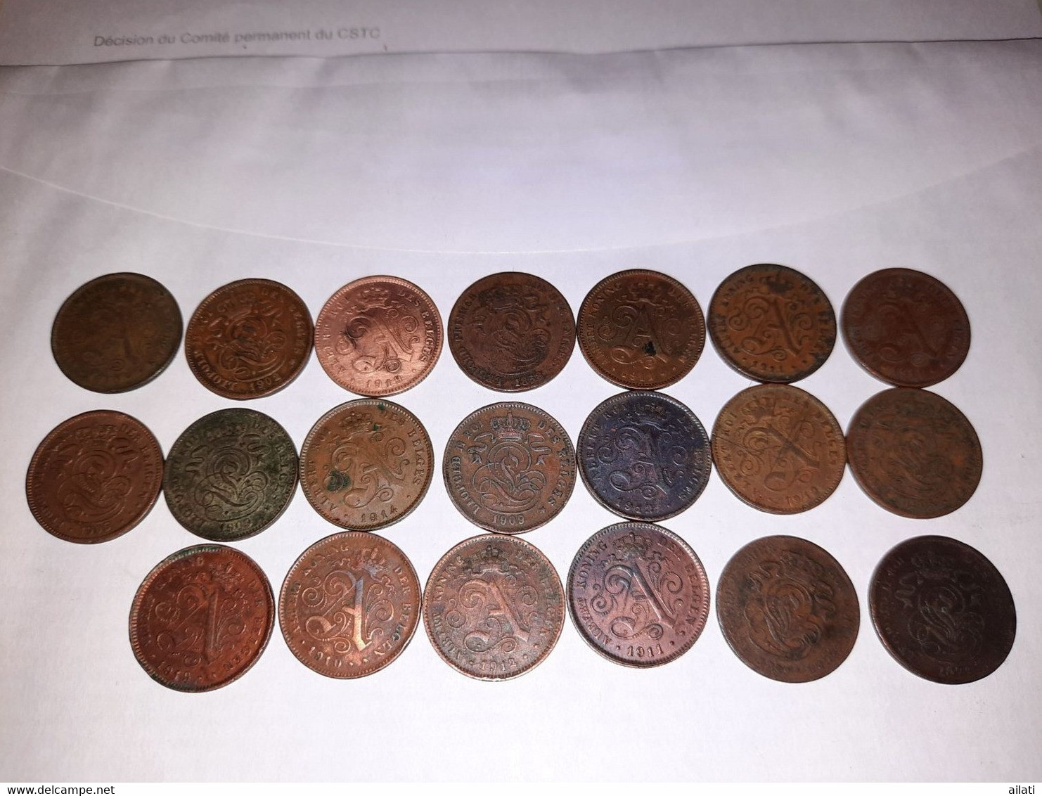 Lot De 20 Pièces De 2 Centimes Belges - Collezioni