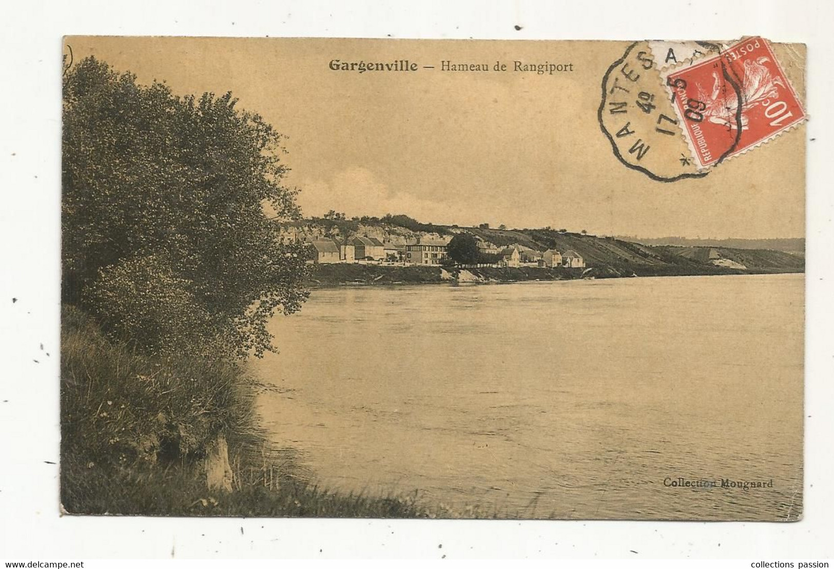 JC, Cp, 78 , GARGENVILLE ,hameau De RANGIPORT , Voyagée 1909 - Gargenville
