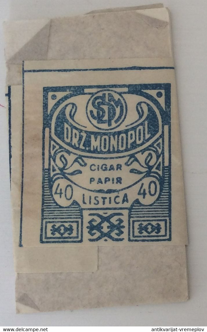 Obacco (related) > Around Cigarettes > Other RIZLE DRZAVNI MONOPOL PLAVA BOJA 40 LISTICA LATINICA CIRILICA ZIGARETTENBLÄ - Other & Unclassified