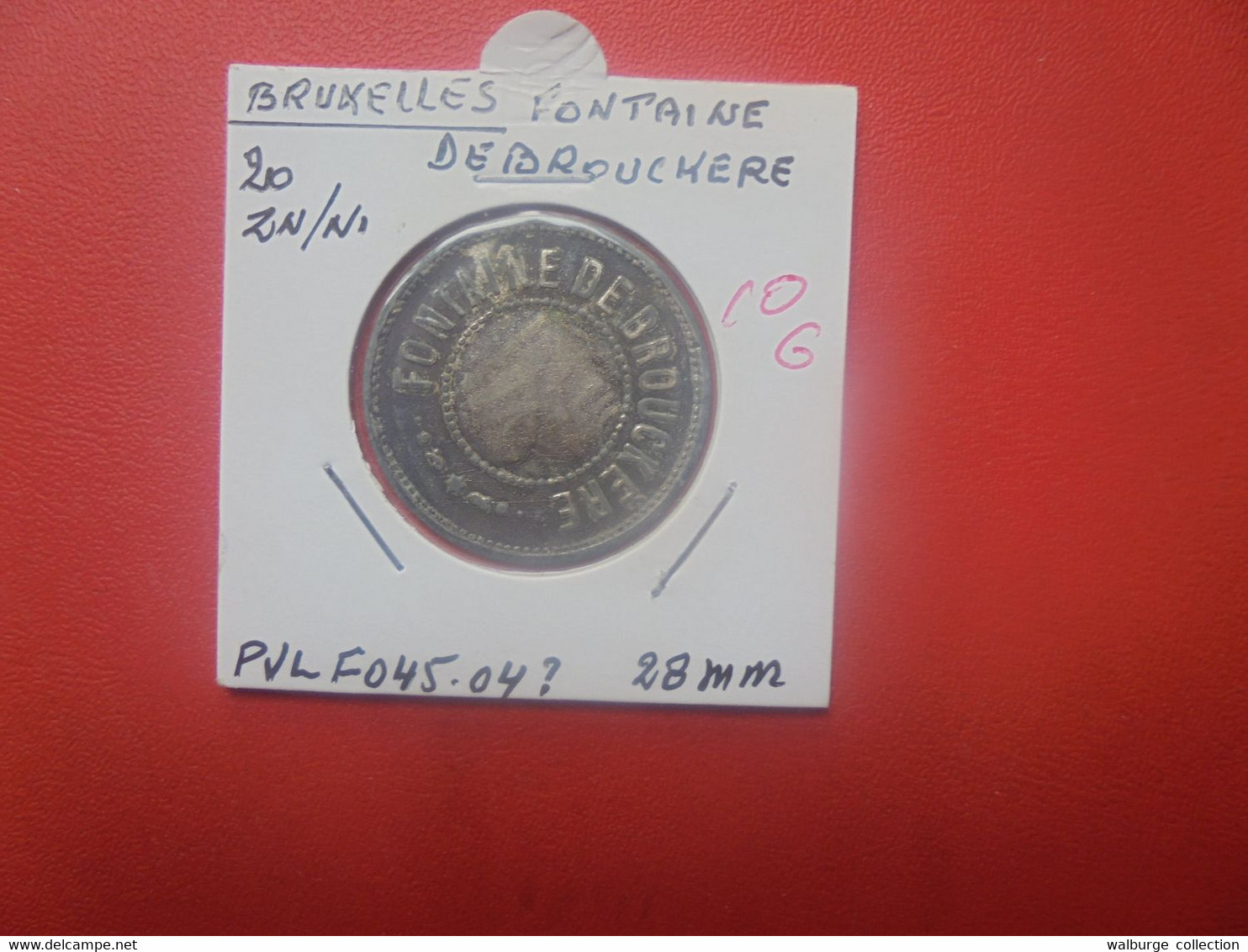 BRUXELLES "Fontaine De Brouckère" 20 Centimes Zinc-nickel (J.2) - Monetary / Of Necessity