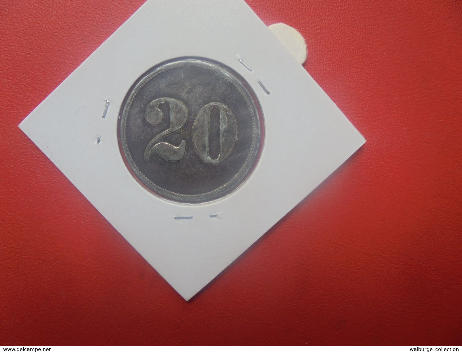 BRUXELLES "Fontaine De Brouckère" 20 Centimes Zinc-nickel (J.2) - Monetary / Of Necessity