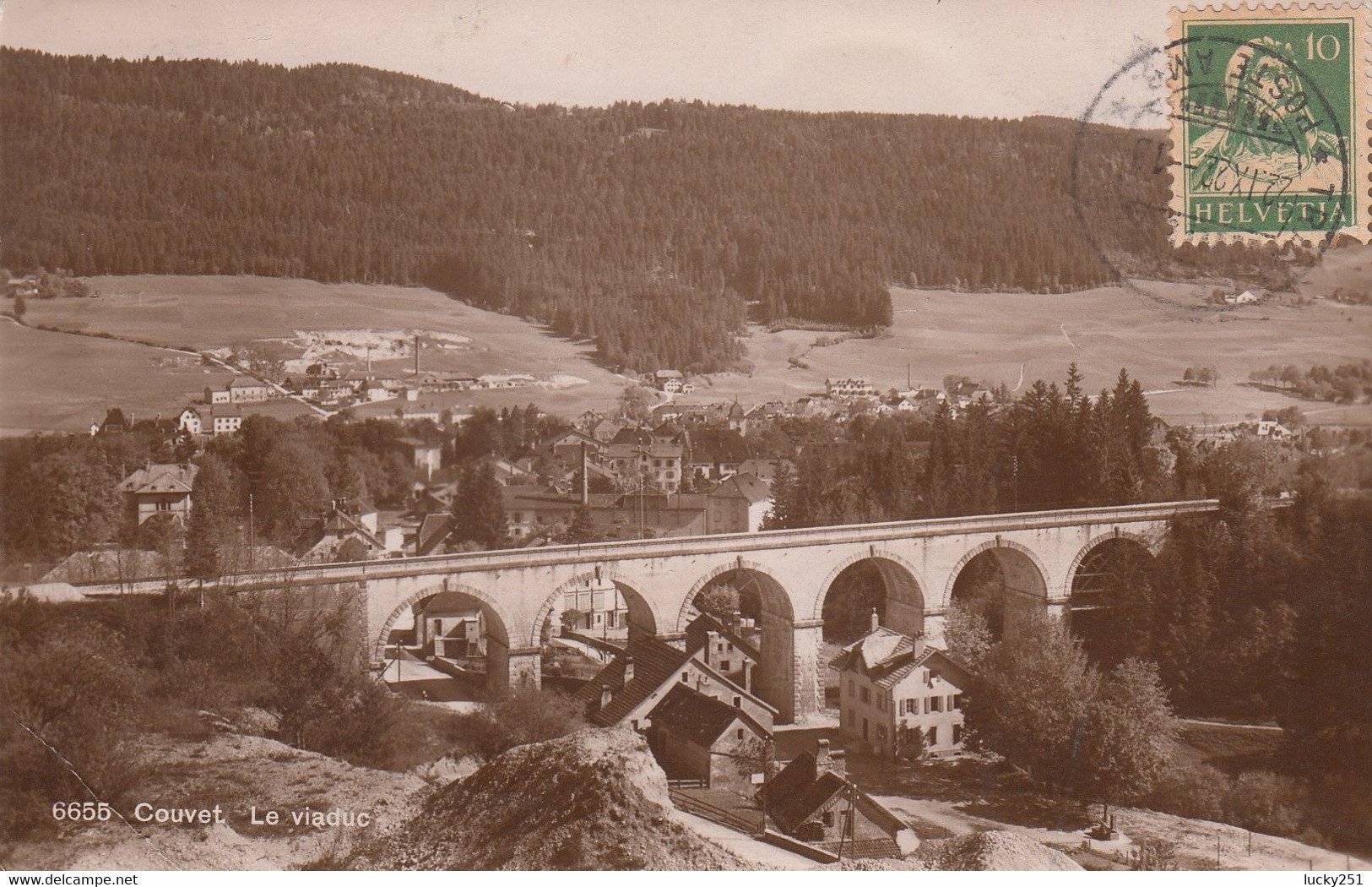 Suisse - Ponts - Couvet - Le Viaduc - Circulée Le 22/09/1922 - Ponts