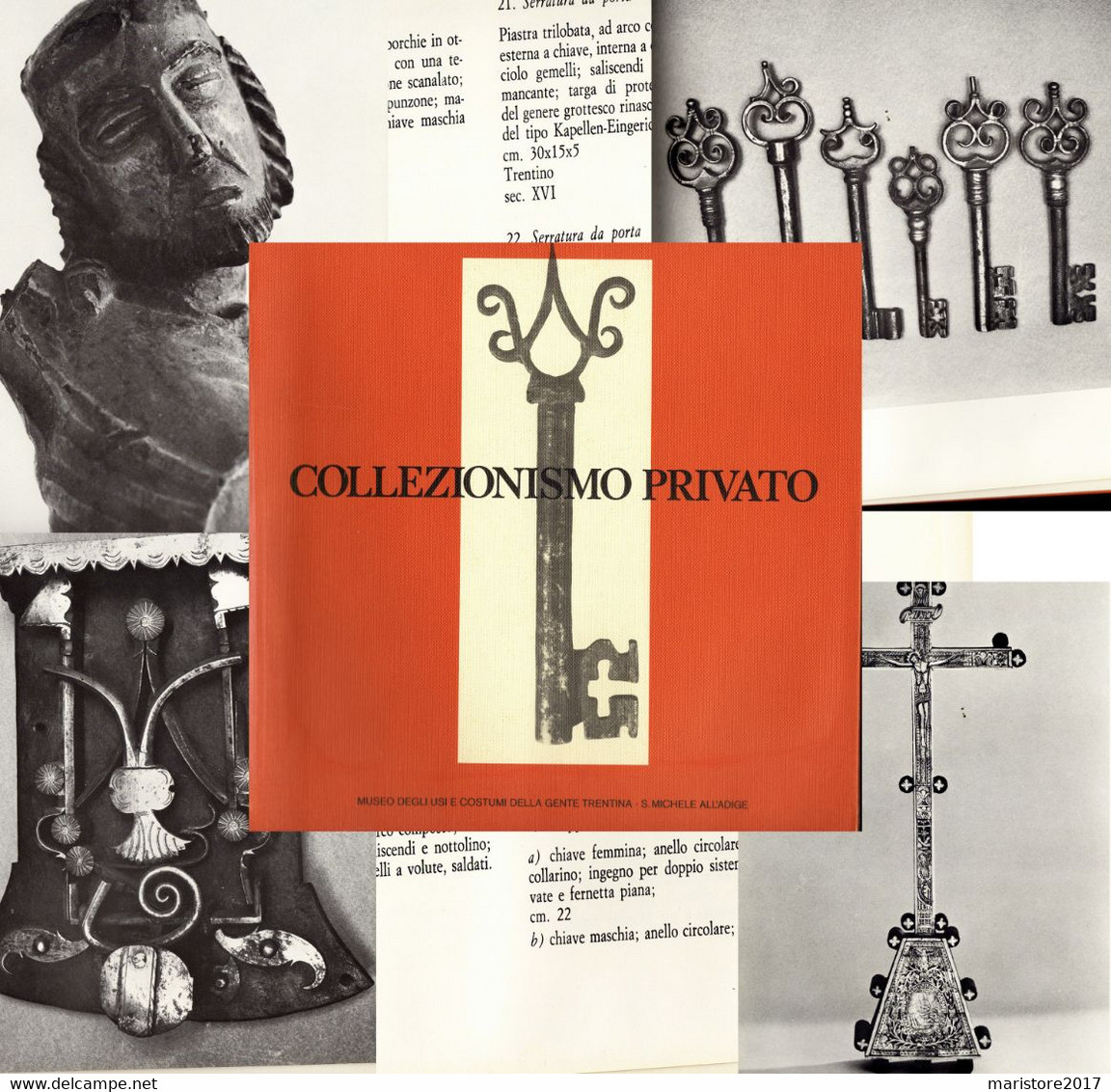 Collezionismo Privato- Collezione Kiniger-Ancient Keys & Locks & Crucifixes -Chiavi Serrature Antiche Crocifissi Trento - Arte, Architettura