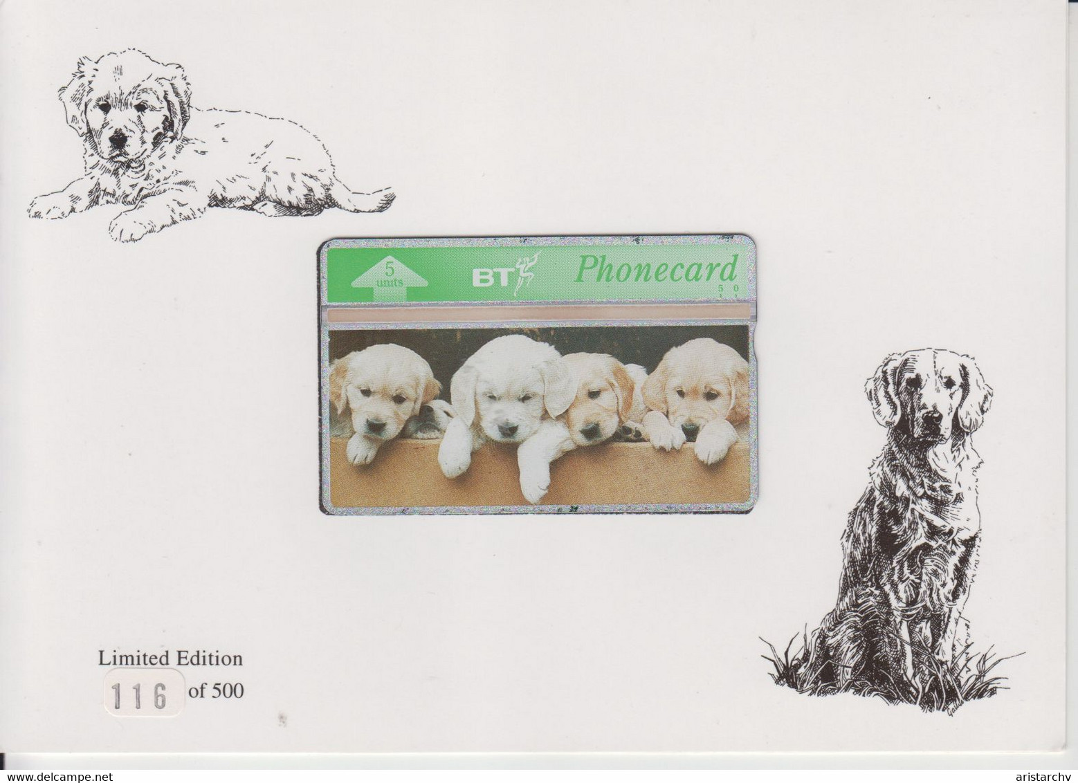 UNITED KINGDOM 1993 GOLDEN RETRIEVER MINT IN FOLDER - BT Collector Packs