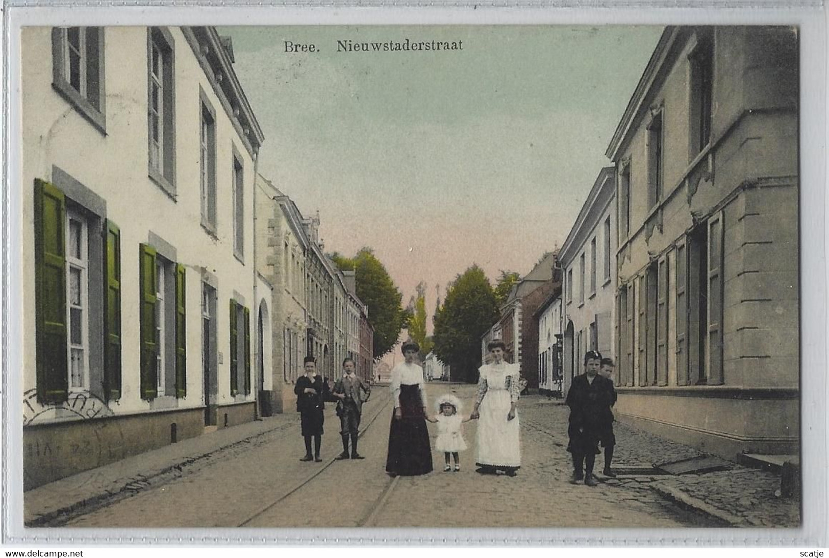 Bree.   -    Nieuwstaderstraat.   -   1912   Naar   Bruxelles - Bree