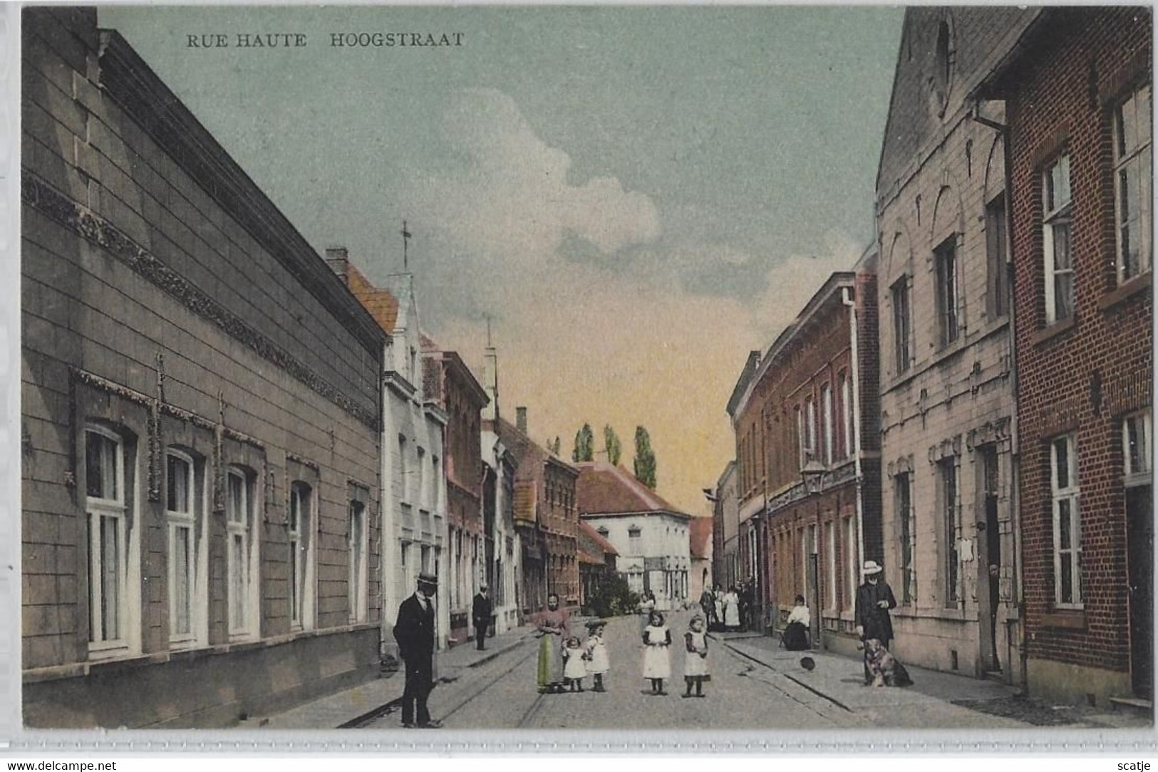 Bree.   -   Hoogstraat.   -   1908   Naar   Schaarbeek - Bree