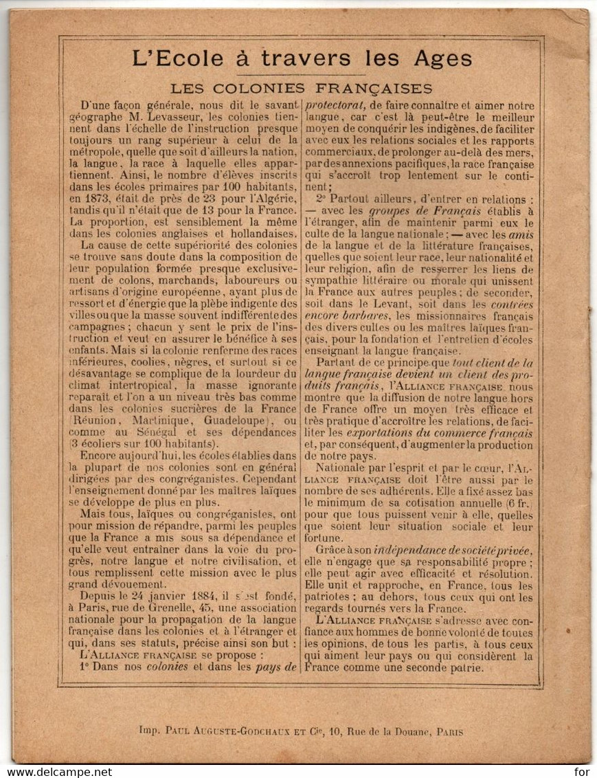 Protège-cahier Et Son Cahier D'écolier : L'école à Travers Les âges : L'école Dans Les Colonies Françaises  Sénégal 1897 - Kinder