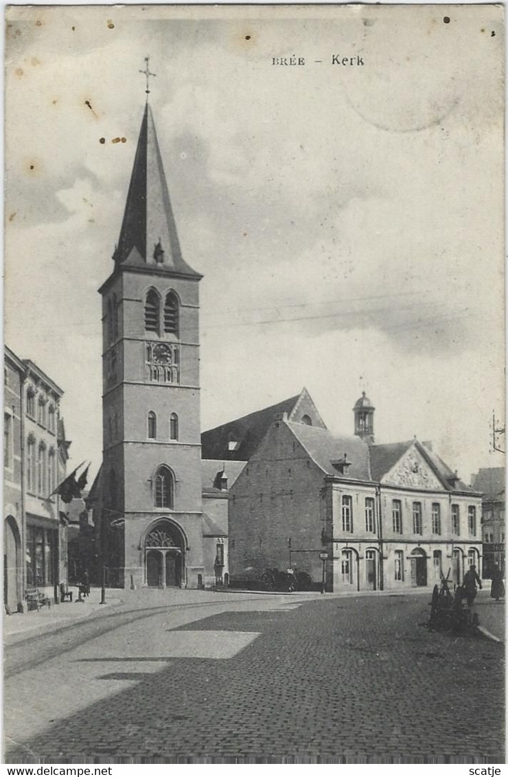 Bree.   -     Kerk.   (staat:  Zie Scan)   -   1922   Naar   Jemappes - Bree
