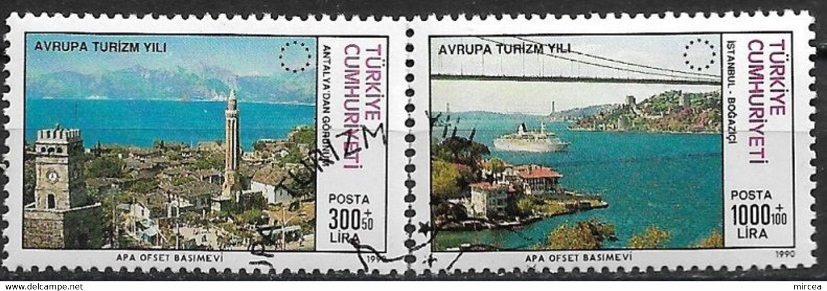 C704 - Turquie 1990 - Tourism 2v.obliteres - Usati