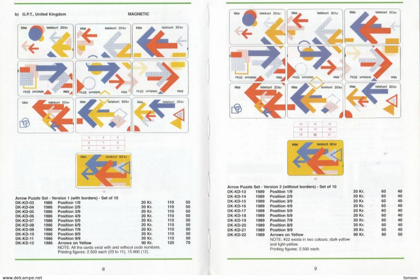 World Phonecard Catalogue -  4, Denmar, Faroe Island And Iceland, 5 Scans - Matériel