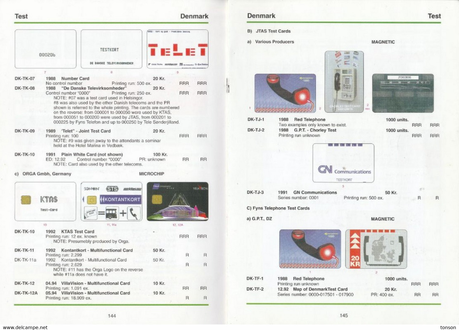 World Phonecard Catalogue -  4, Denmar, Faroe Island And Iceland, 5 Scans - Materiaal