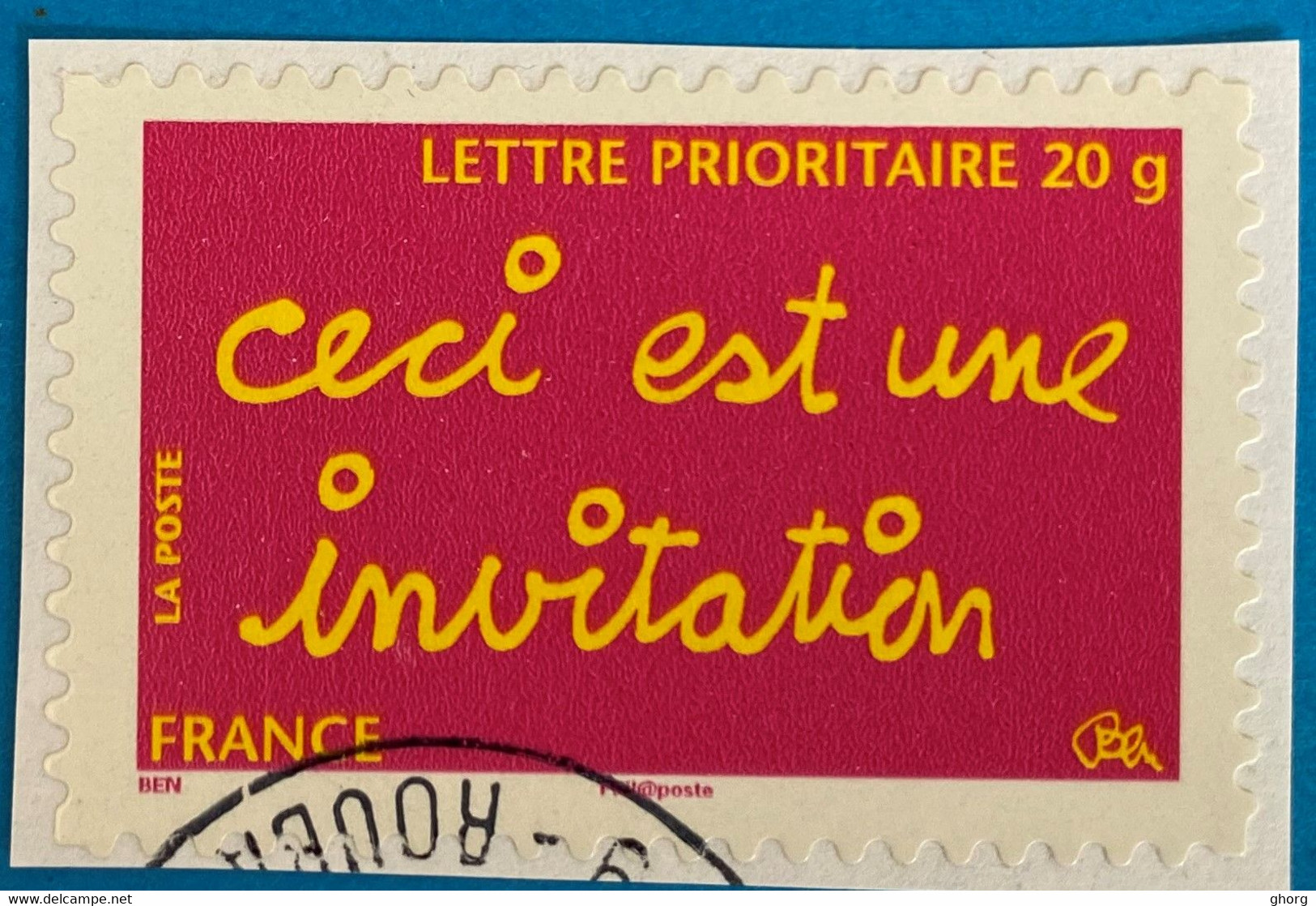 France 2008  : Timbre De Message "ceci Est Une Invitation" N° 204 Oblitéré - Other & Unclassified