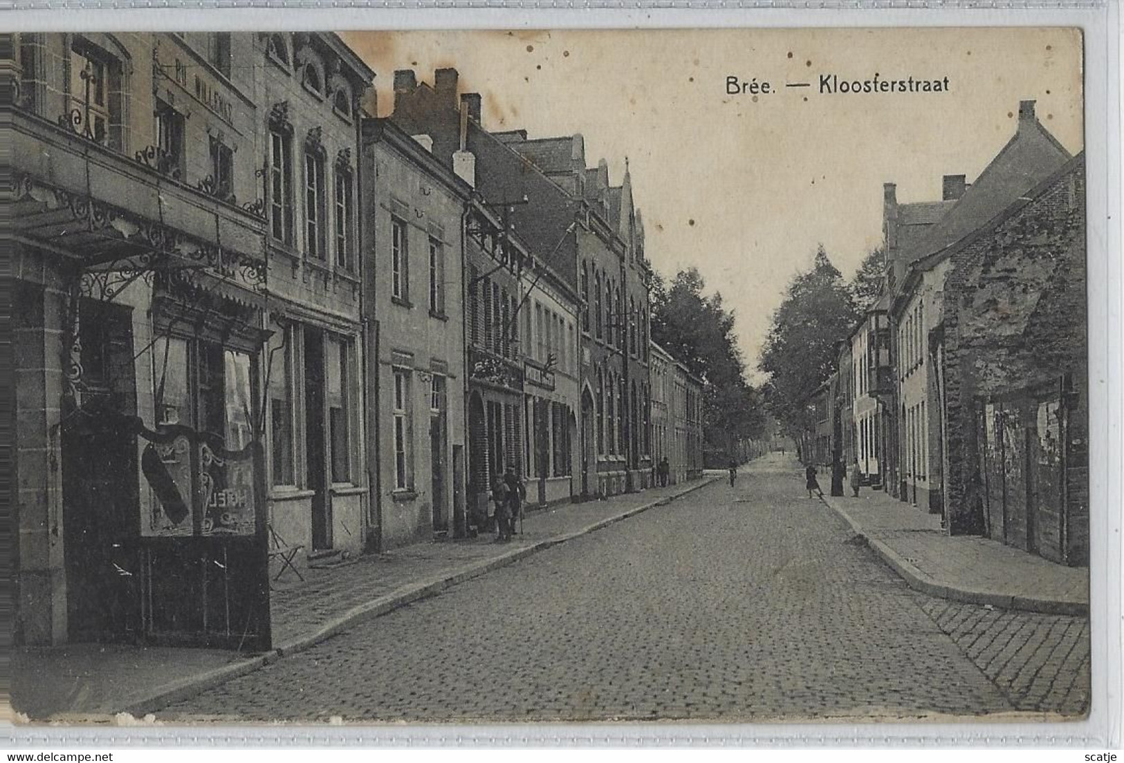Bree.   -    Kloosterstraat  (staat Zie Scan)  -   1918   Naar  Hannover - Bree