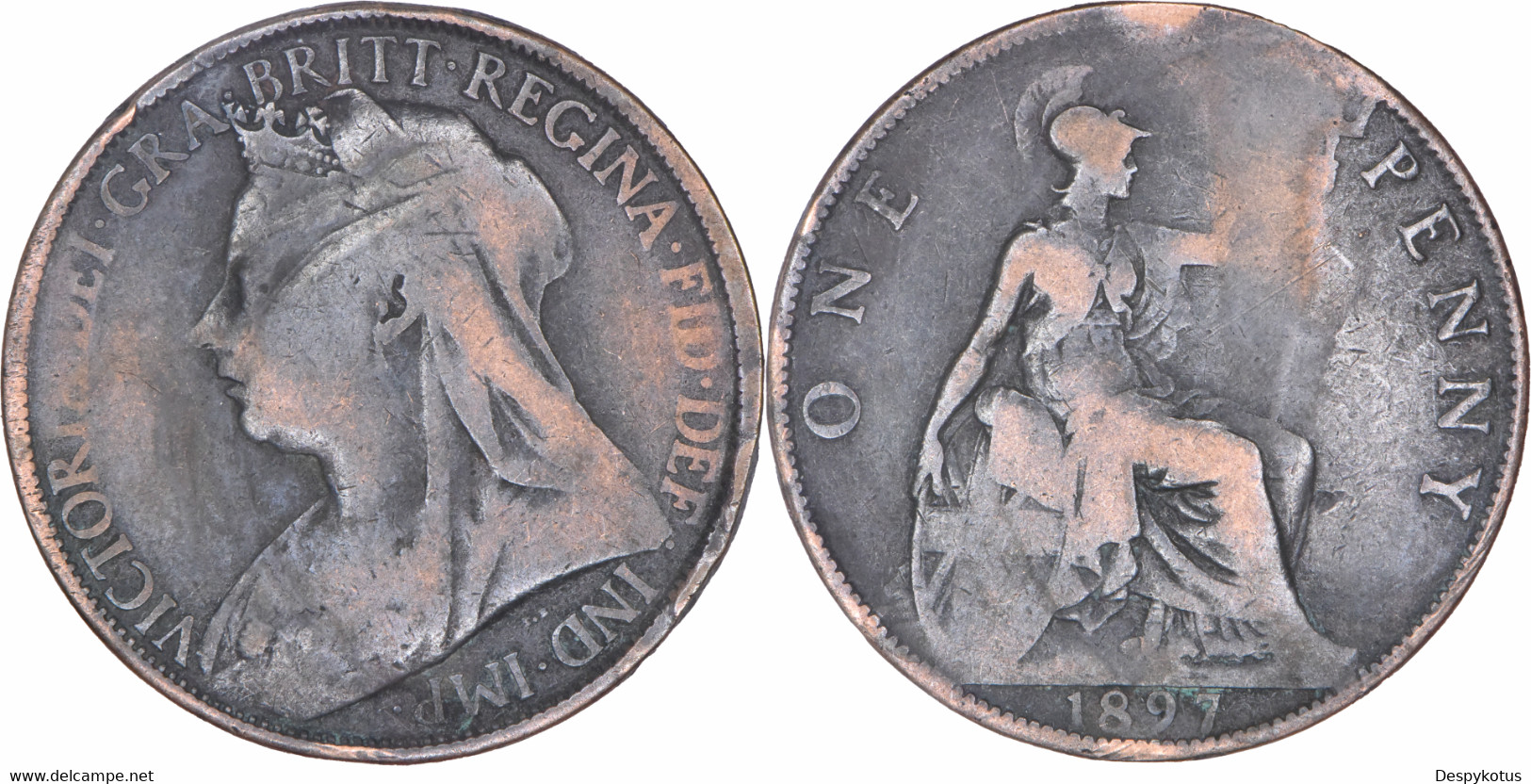 Grande-Bretagne - 1897 - One Penny - Reine Victoria - 01-177 - D. 1 Penny