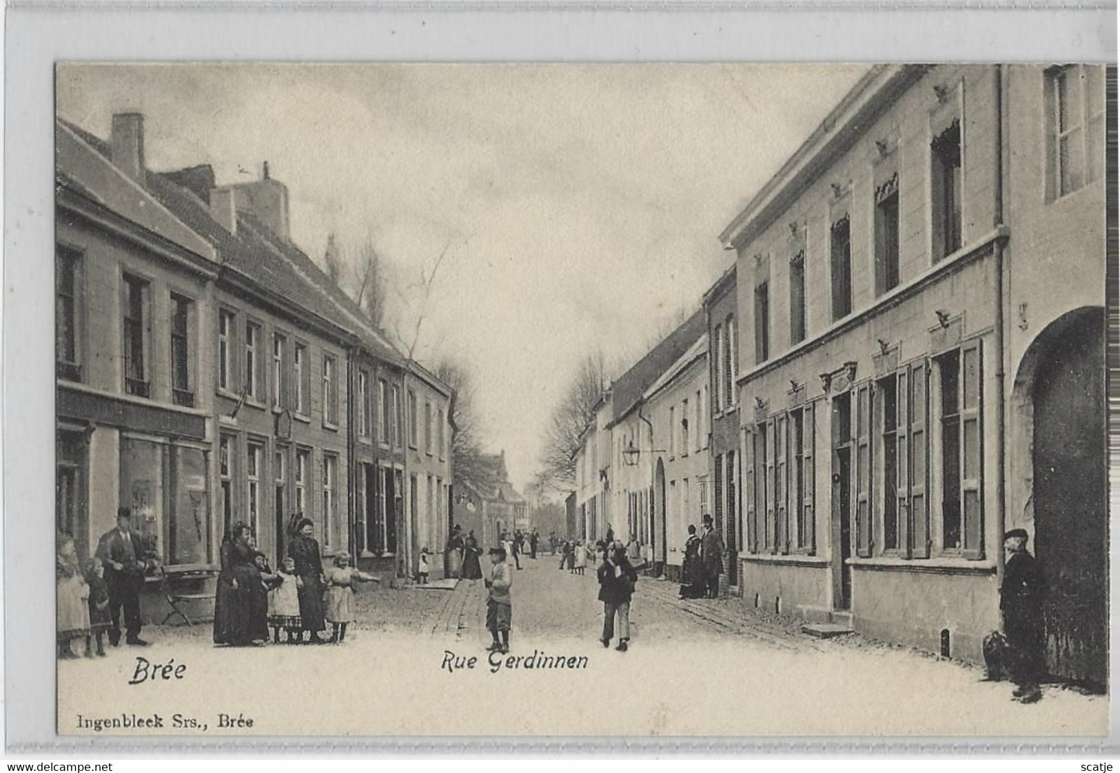 Bree.   -    Rue Gerdinnen  -   Mooie Kaart!   1904   Naar Walcourt - Bree
