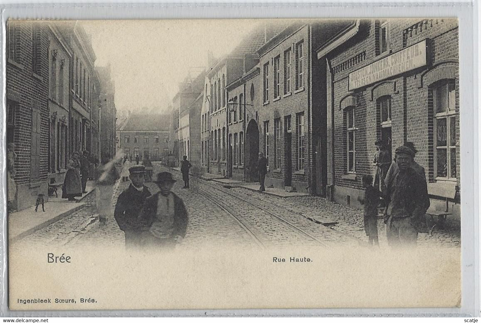 Bree.   -    Rue Haute  -   Mooie Kaart!   1903     Naar   Reckheim - Bree