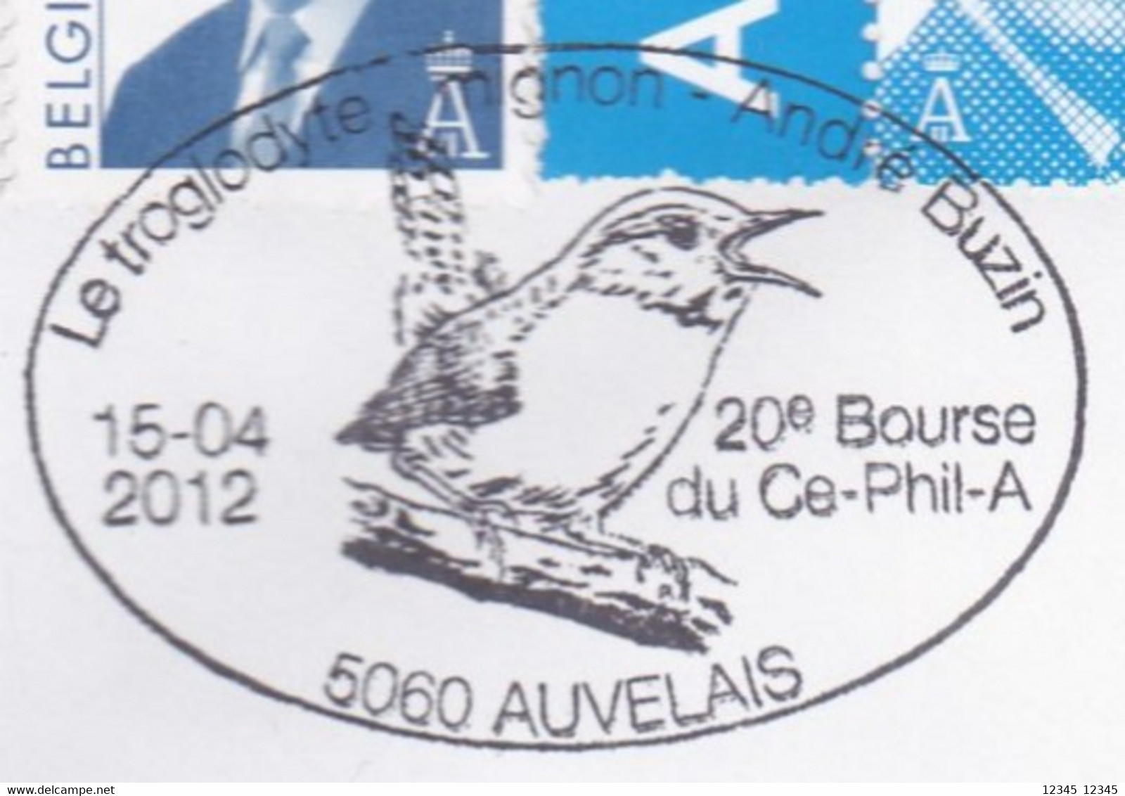 België 2012, Cancellation With Bird Motive - Storia Postale