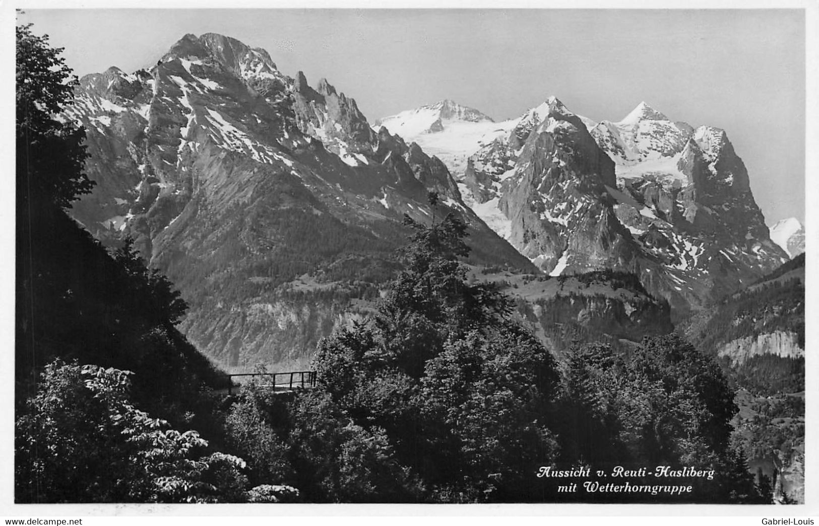 Aussicht V. Reuti-Hasliberg Mit Wetterhorn Wetterhorngruppe - Hasliberg