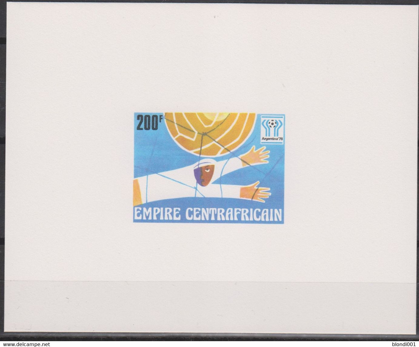 Soccer World Cup 1978 - Football - C.-AFRICA - S/S Luxus Carton MNH - 1978 – Argentine