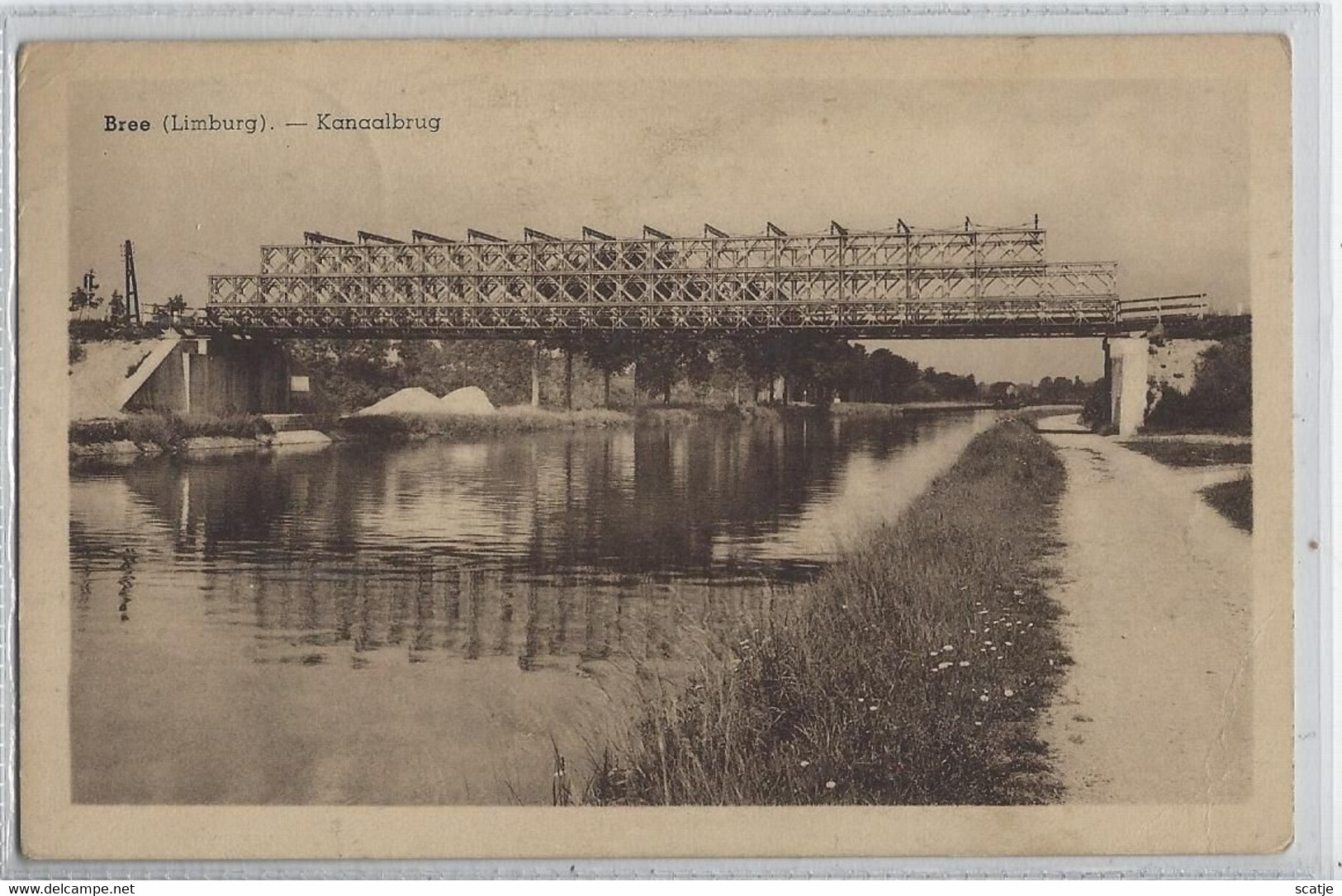 Bree  -  Kanaalbrug.   -    1952   Naar   Antwerpen - Bree