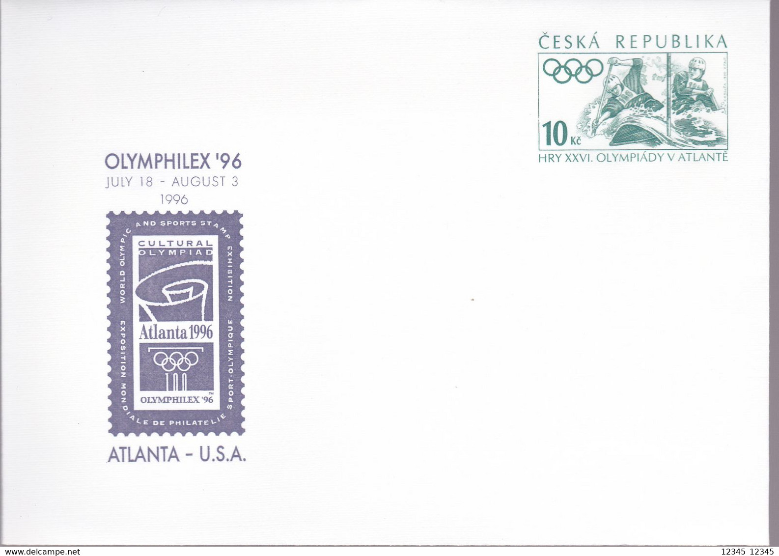 Tsjechië 1996, Olymphilex '96, Olympic Games - Sobres