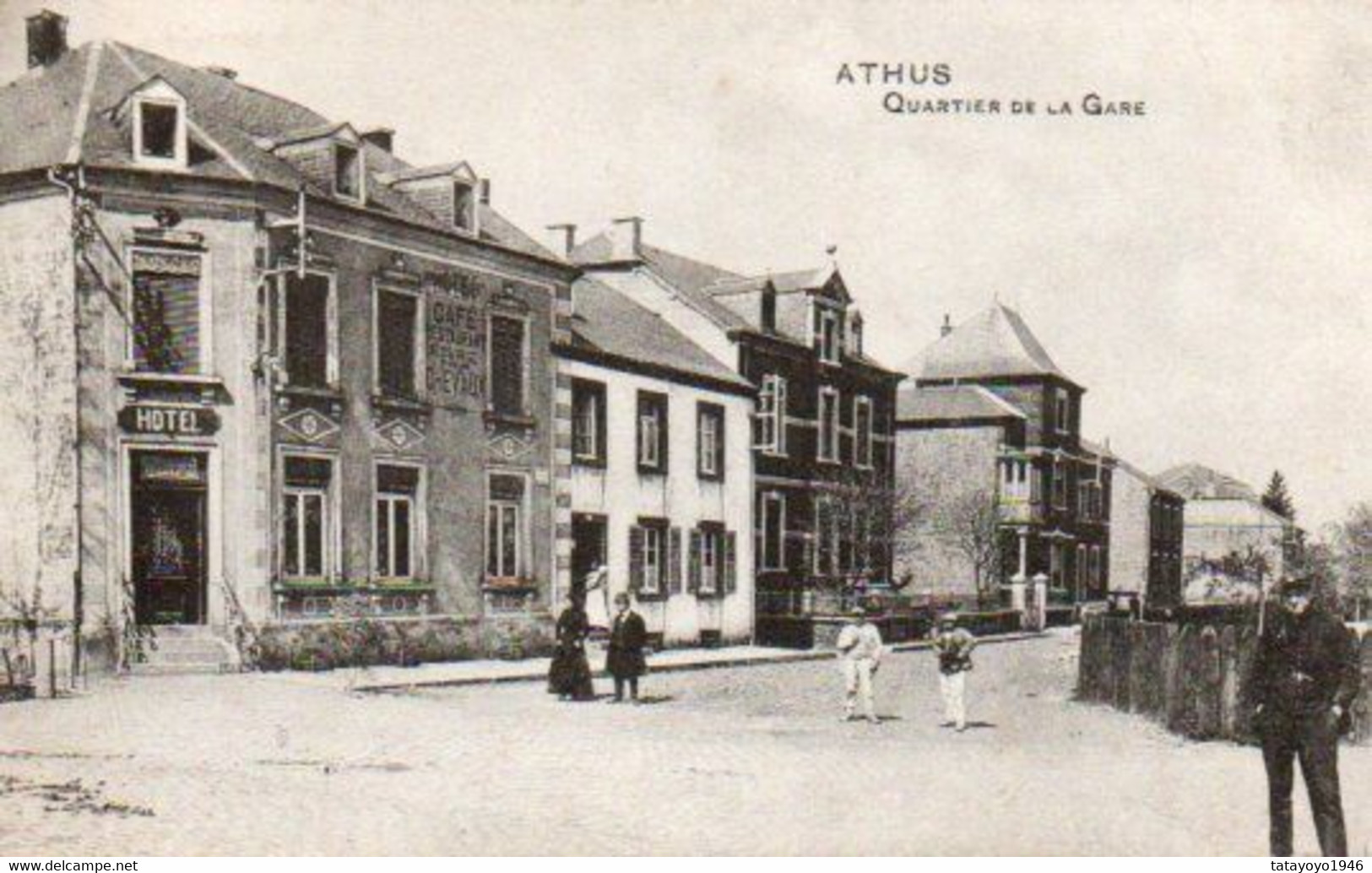 Athus Quartier De La Gare Bien Animée  Voyagé En 193????? - Aubange