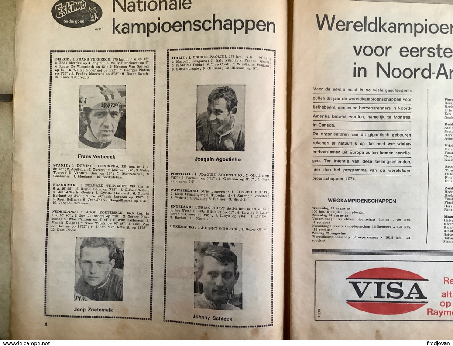 Wielersport 1974 - HET VOLK (15 Februari 1974) - Sports