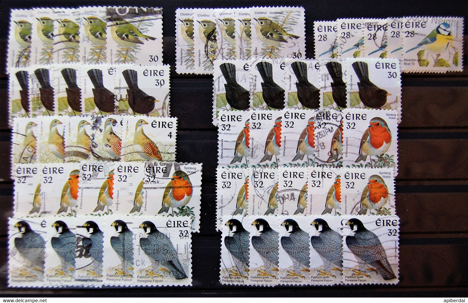 Irlande Eire - 5X11 Differents Birds Stamps With Varieties Of Perforations And Sizes Used - Collections, Lots & Series