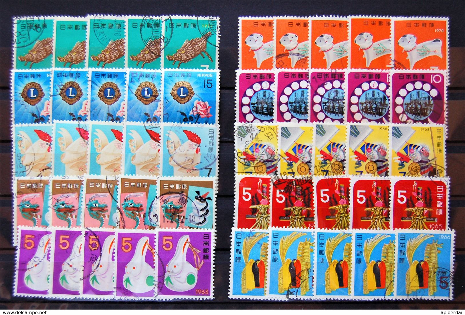 Japon Japan - Small Batch Of 5X10 Differents Stamps Used - Verzamelingen & Reeksen