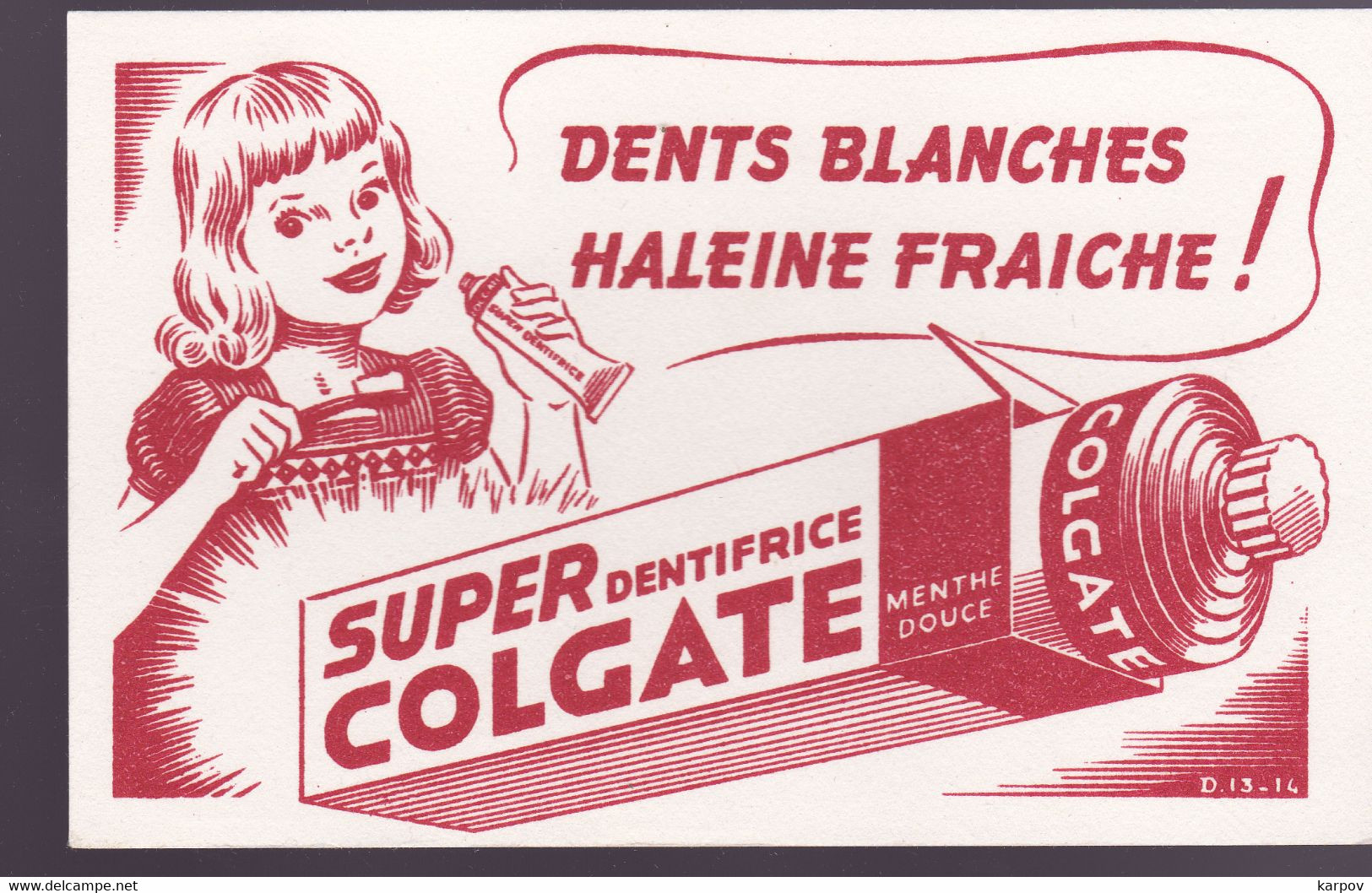 BUVARDS -   SUPER DENTIFRICE COLGATE - Perfumes & Belleza