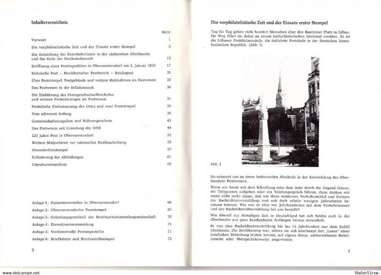 Die Entwicklung Des Post- Und Verkehrswesen In Obercunnersdorf, Kulturbund         Eberhard Gottschald - Filatelie En Postgeschiedenis