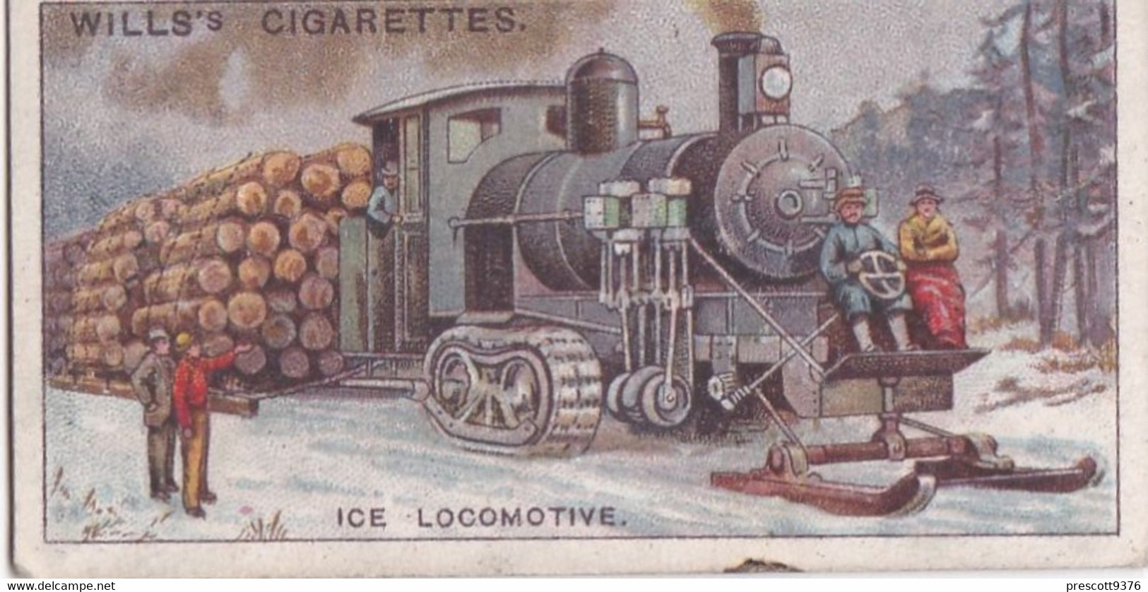 Engineering Wonders 1927 -  45 Ice Locomotive, Canada  -  Wills Cigarette Card - Original - Wills