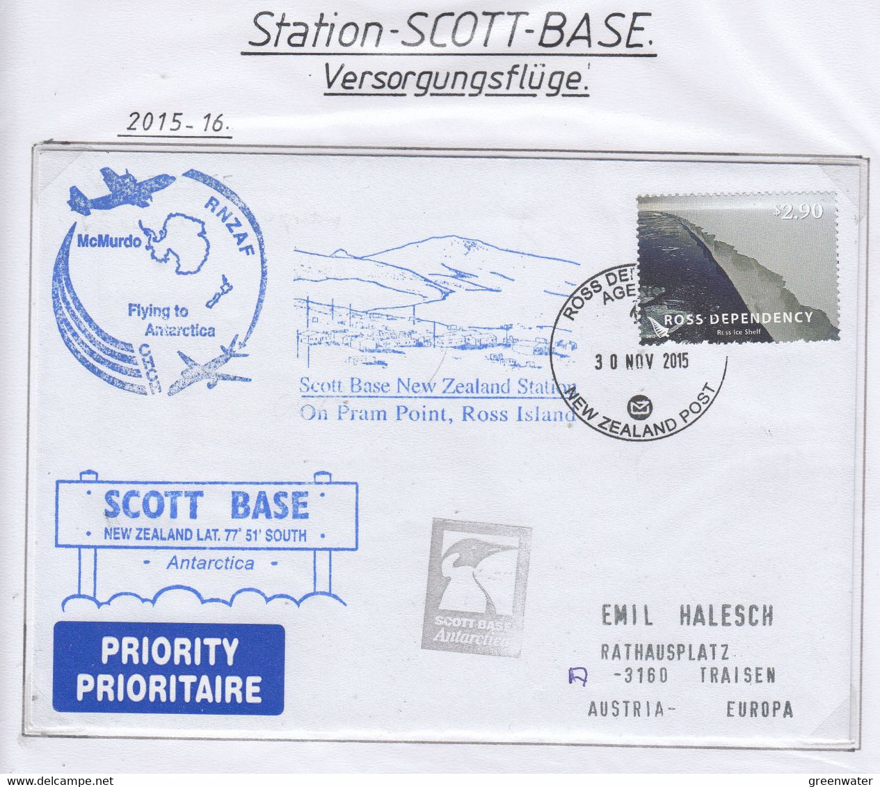 Ross Dependency Scott Base 2015 RNZAF Ca Ross 30 NOV 2015  (AF194A) - Vols Polaires