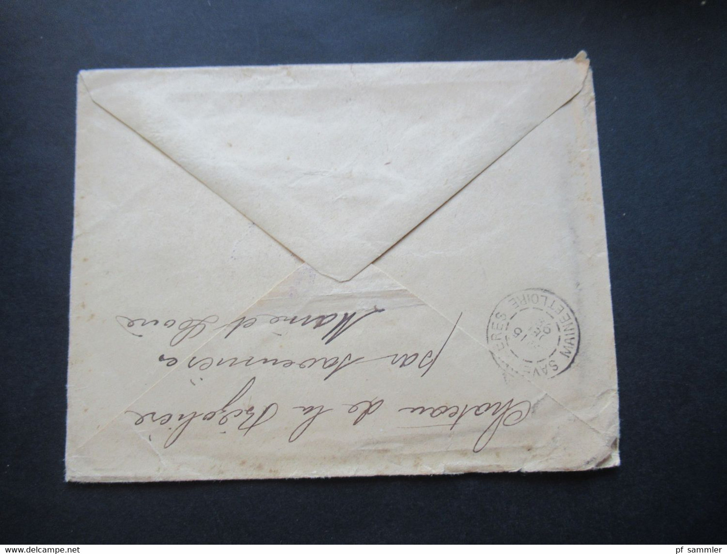 Frankreich 1899 Sage Dekorativer Umschlag Courrier De La Presse 21 Boulevard Montmatre Mit Violettem Stempel - 1898-1900 Sage (Tipo III)