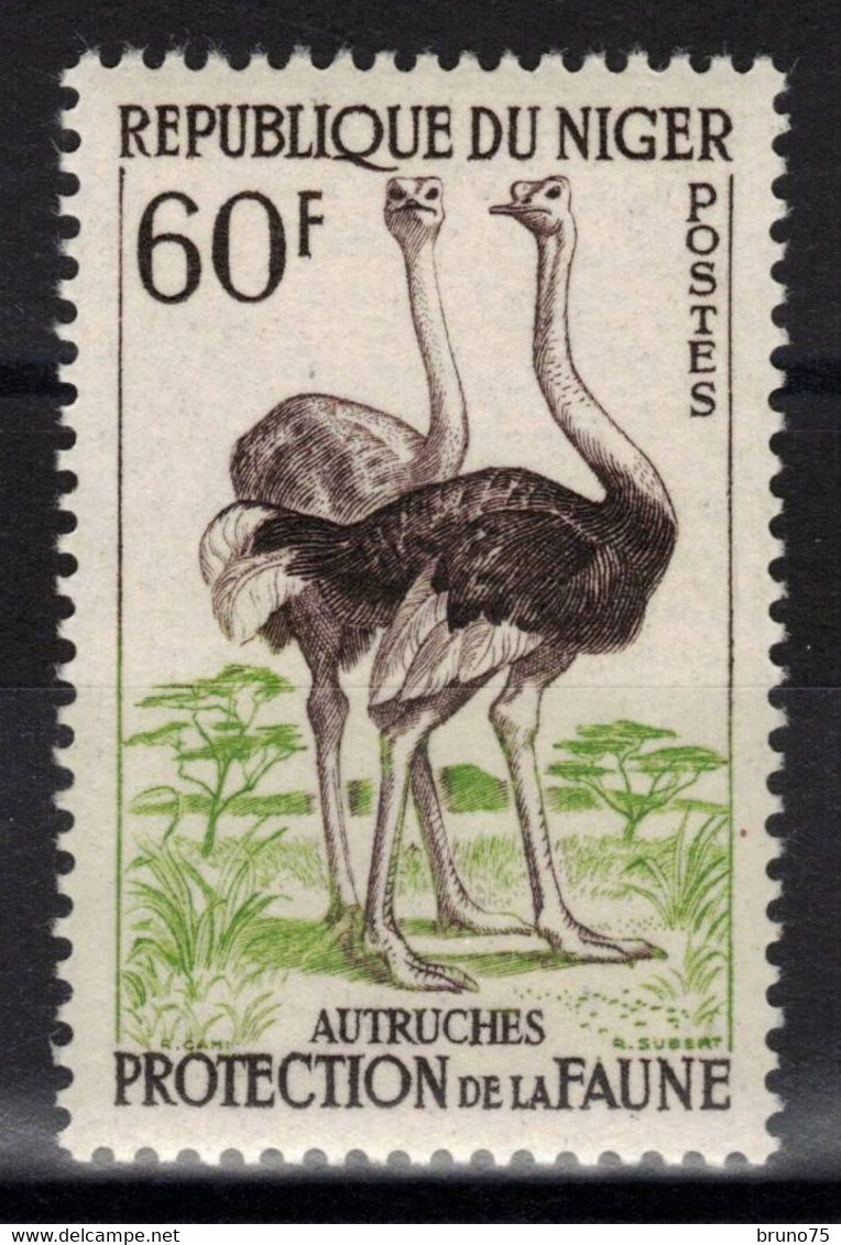 Autruches - Niger - YT 106 ** MNH - Straussen- Und Laufvögel