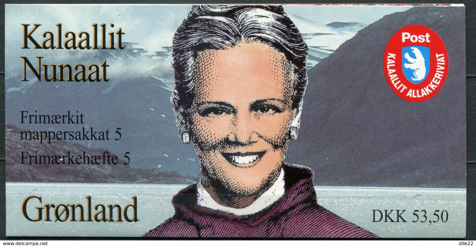 Grönland Mi# MH 5 Postfrisch MNH - Queen Margrethe + Fauna Butterfly - Libretti