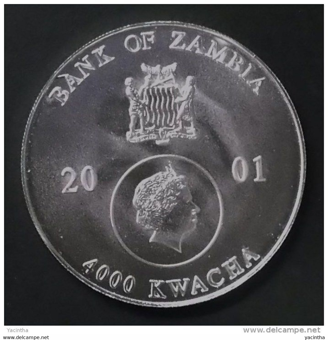 @Y@   Zambia  4000 Kwacha  2001 Proof   Zilver - Zambia