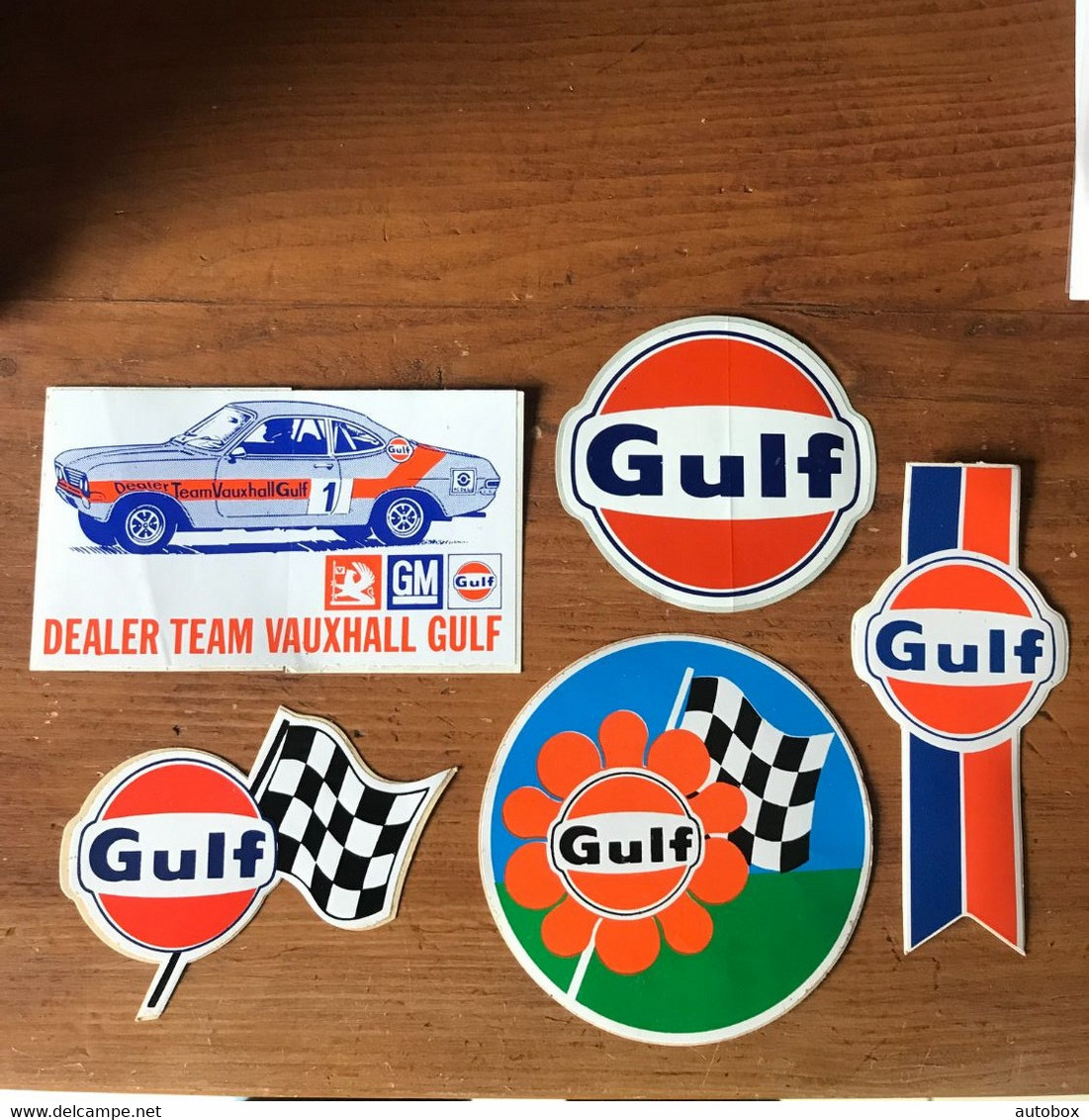 Lot De 5 Autocollants GULF / Dealer Team Vauxhall GULF - Stickers - Autocollants