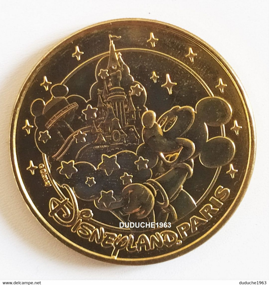 Monnaie De Paris 77.Disneyland 22 - Mickey Sorcier Le Château 2016 Revers 20 Ans - 2016