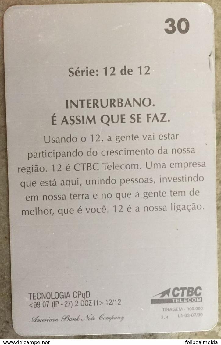 Phone Card Made By CTBC Telecom In 1999 - Series 12 Of 12 - Interurban Is How It's Done - Telecom